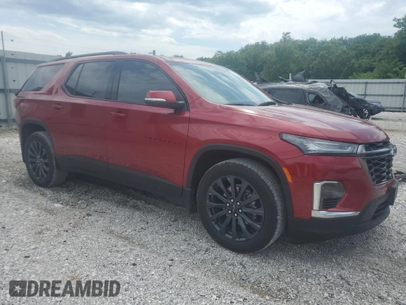 2023 Chevrolet Traverse RS with VIN 1GNEVJKWXPJ343036, listed as a Copart auction lot 57858945 with 16,074 mi miles and Salvage title. Bid and sale history available at DreamBid. Image 4.
