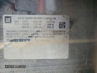 2014 Buick Regal with VIN 2G4GK5EX1E9215732, listed as a Copart auction lot 53346335 with 115,297 mi miles and Salvage title. Bid and sale history available at DreamBid. Image 12.