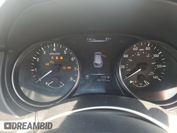 2017 Nissan Rogue SV with VIN JN1BJ1CR6HW106776, listed as a Copart auction lot 59682825 with 106,195 mi miles and Salvage title. Bid and sale history available at DreamBid. Image 9.