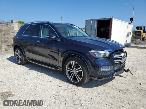 2020 Mercedes-Benz GLE 350 with VIN 4JGFB4JB9LA201644, listed as a Copart auction lot 56509585 with 27,204 mi miles and Salvage title. Bid and sale history available at DreamBid. Image 4.
