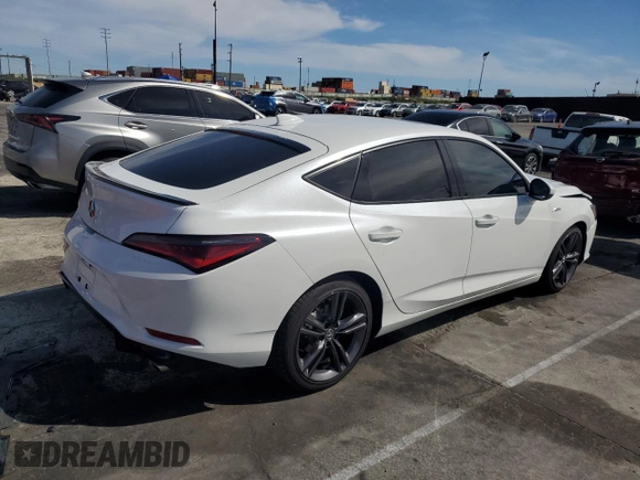 2024 Acura Integra w/A-Spec Package with VIN 19UDE4H37RA016116, listed as a Copart auction lot 48524505 with 8,603 mi miles and Salvage Title. Bid and sale history available at carsss.com. Image 3.