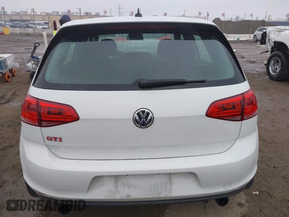 2017 Volkswagen Golf GTI S with VIN 3VW547AU6HM016813, listed as a IAAI auction lot 41783957 with 125,052 mi miles. Bid and sale history available at carsss.com. Image 16.