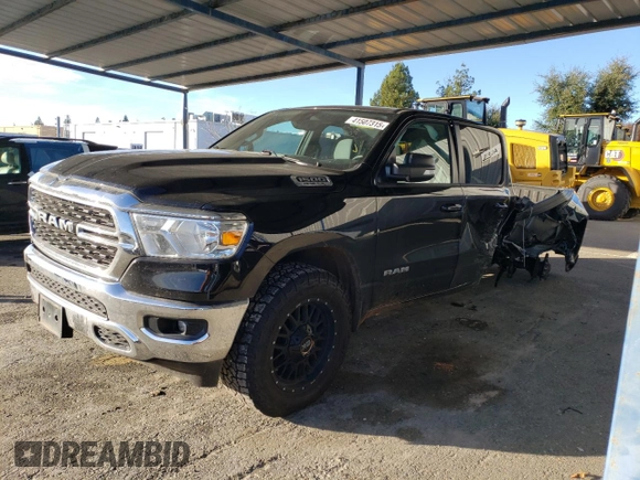 2022 Ram 1500 Big Horn z VIN 1C6SRFMT1NN327594, wystawiony jako Copart lot #41507315 z przebiegiem 52 343 mil mil oraz Szkoda całkowita • Salvage title. Historia ofert i sprzedaży dostępna na DreamBid. Obrazek 1.