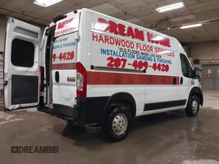 2019 Ram ProMaster Cargo with VIN 3C6TRVBG8KE501956, listed as a IAAI auction lot 41028829 with 172,190 mi miles and . Bid and sale history available at DreamBid. Image 4.