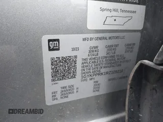 2024 Cadillac LYRIQ Luxury z VIN 1GYKPPRK1RZ109216, wystawiony jako IAAI lot #42180416 z przebiegiem 13 470 mil mil oraz . Historia ofert i sprzedaży dostępna na DreamBid. Obrazek 9.