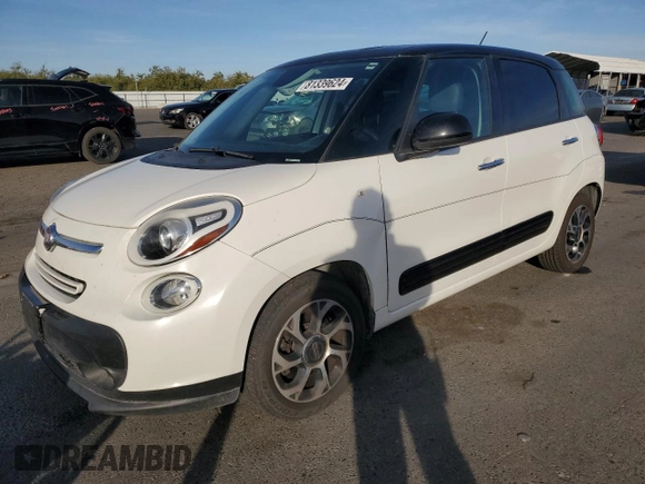 2014 FIAT 500L Easy with VIN ZFBCFABH2EZ016503, listed as a Copart auction lot 81339624 with 133,488 mi miles and Salvage Title. Bid and sale history available at carsss.com. Image 1.