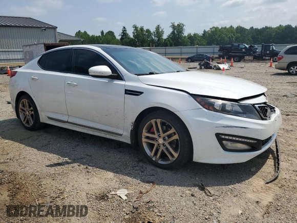 2013 Kia Optima SX with VIN 5XXGR4A60DG205952, listed as a Copart auction lot 63803755 with 177,008 mi miles and Salvage title. Bid and sale history available at DreamBid. Image 4.