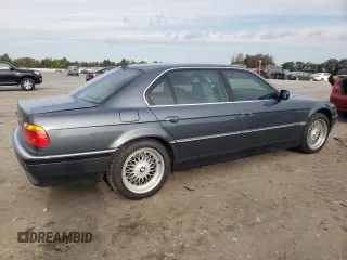 2000 BMW 7 Series 740iL with VIN WBAGH8340YDP09744, listed as a Copart auction lot 75586844 with 0 mi miles and Clean Title. Bid and sale history available at carsss.com. Image 3.