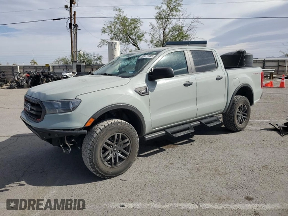 2021 Ford Ranger XL with VIN 1FTER4FH0MLD82079, listed as a Copart auction lot 56927685 with 43,985 mi miles and Salvage title. Bid and sale history available at DreamBid. Image 1.