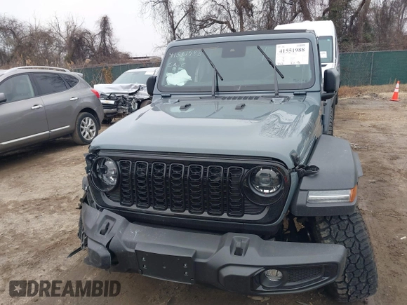 2024 Jeep Wrangler Sport S with VIN 1C4PJXDG7RW263740, listed as a IAAI auction lot 41551988 with 5,122 mi miles and . Bid and sale history available at DreamBid. Image 12.