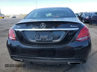 2017 Mercedes-Benz C 300 with VIN 55SWF4KBXHU202385, listed as a Copart auction lot 53499935 with 57,685 mi miles and Salvage Title. Bid and sale history available at DreamBid. Image 6.