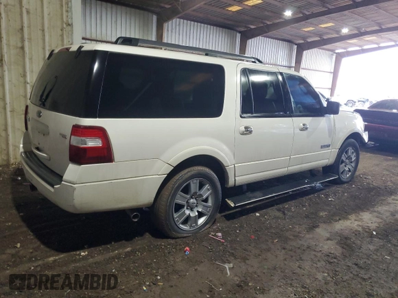 2008 Ford Expedition EL Limited with VIN 1FMFK19548LA56392, listed as a Copart auction lot 87557925 with 274,924 mi miles and Salvage Title. Bid and sale history available at carsss.com. Image 3.