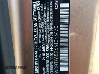 2005 Mercedes-Benz CLK 320 z VIN WDBTK65G65T046470, wystawiony jako Copart lot #50891004 z przebiegiem 41 485 mil mil oraz Szkoda całkowita • Salvage title. Historia ofert i sprzedaży dostępna na DreamBid. Obrazek 12.