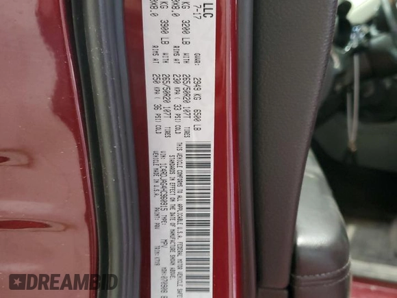 2017 Dodge Durango SXT with VIN 1C4RDJAG4HC960915, listed as a Copart auction lot 51360485 with 85,107 mi miles and Salvage Title. Bid and sale history available at DreamBid. Image 15.