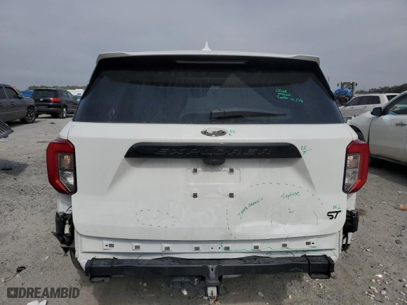 2021 Ford Explorer ST with VIN 1FM5K8GC3MGB40583, listed as a Copart auction lot 44559835 with 61,464 mi miles and Salvage Title. Bid and sale history available at carsss.com. Image 6.