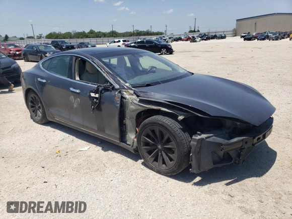 2017 Tesla Model S 100D with VIN 5YJSA1E25HF220902, listed as a Copart auction lot 56442684 with 83,297 mi miles and Salvage title. Bid and sale history available at DreamBid. Image 4.