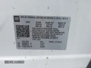 2024 GMC Terrain SLE with VIN 3GKALTEG9RL372217, listed as a IAAI auction lot 42140004 with 18,262 mi miles and . Bid and sale history available at carsss.com. Image 9.