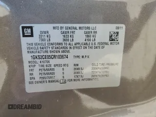 2012 GMC Yukon SLT with VIN 1GKS2CE05CR103674, listed as a Copart auction lot 50557275 with 206,664 mi miles and Salvage Title. Bid and sale history available at carsss.com. Image 13.