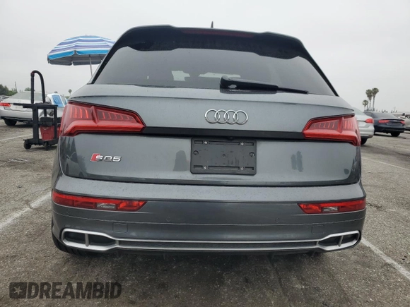2018 Audi SQ5 Premium Plus with VIN WA1A4AFYXJ2025600, listed as a Copart auction lot 59734915 with 70,628 mi miles and Salvage title. Bid and sale history available at DreamBid. Image 6.