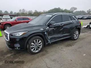 2022 Infiniti QX50 LUXE with VIN 3PCAJ5BA8NF120495, listed as a Copart auction lot 82474024 with 34,417 mi miles and Salvage Title. Bid and sale history available at carsss.com. Image 1.