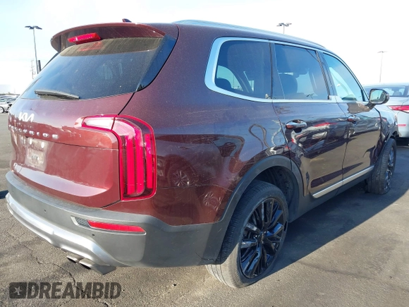 2022 Kia Telluride SX with VIN 5XYP54HC1NG203695, listed as a IAAI auction lot 41947136 with 54,797 mi miles and . Bid and sale history available at DreamBid. Image 4.