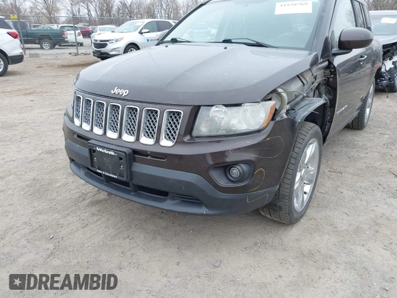 2014 Jeep Compass Latitude with VIN 1C4NJDEB5ED731057, listed as a IAAI auction lot 41938769 with 175,289 mi miles and . Bid and sale history available at carsss.com. Image 13.