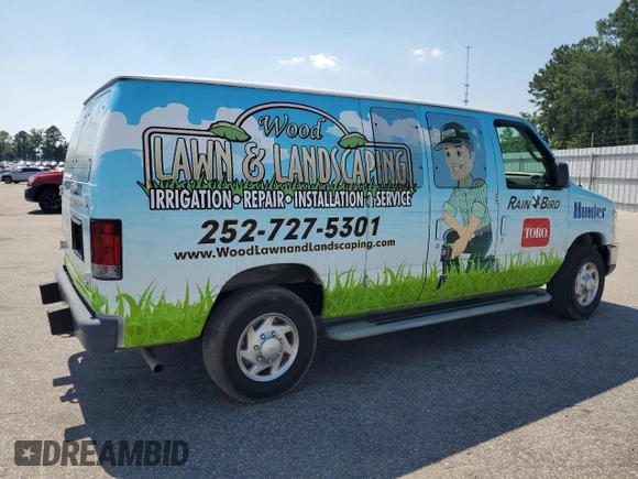 2014 Ford Econoline Cargo Commercial with VIN 1FTNE2EWXEDA53837, listed as a Copart auction lot 61743185 with 158,968 mi miles and Salvage title. Bid and sale history available at DreamBid. Image 3.