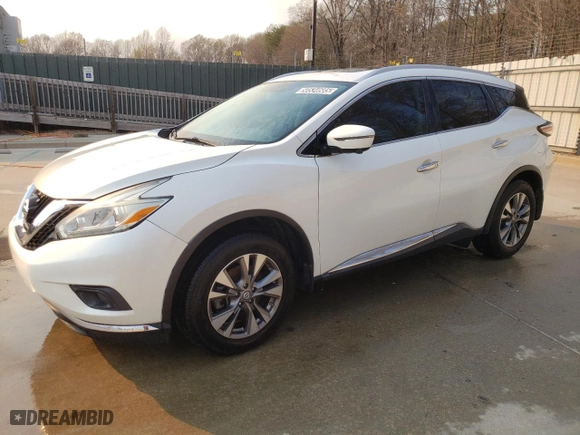 2016 Nissan Murano SL with VIN 5N1AZ2MG4GN146648, listed as a Copart auction lot 50534685 with 98,416 mi miles and Clean Title. Bid and sale history available at carsss.com. Image 1.