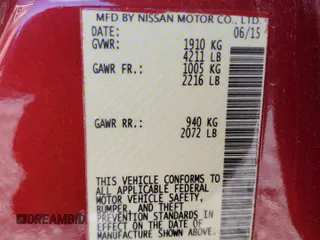 2015 Nissan Altima SV with VIN 1N4AL3AP1FC468423, listed as a Copart auction lot 50134455 with 47,034 mi miles and Salvage Title. Bid and sale history available at DreamBid. Image 13.