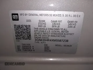 2021 Chevrolet Blazer LT с VIN 3GNKBHR4XMS587238, выставлен на аукционе IAAI как лот 42189012 с пробегом 36 661 миль миль и . История ставок и продаж доступна на DreamBid. Изображение 9.