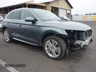 2018 Audi Q5 Premium Plus with VIN WA1BNAFY7J2106037, listed as a IAAI auction lot 41282887 with 81,170 mi miles. Bid and sale history available at carsss.com. Image 1.