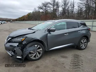 2020 Nissan Murano SL z VIN 5N1AZ2CS7LN105611, wystawiony jako Copart lot #48042155 z przebiegiem 50 870 mil mil oraz Szkoda całkowita • Salvage title. Historia ofert i sprzedaży dostępna na DreamBid. Obrazek 1.