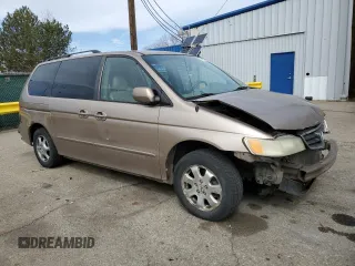2003 Honda Odyssey EX-L with VIN 5FNRL18933B020997, listed as a Copart auction lot 49858395 with 264,091 mi miles and Salvage Title. Bid and sale history available at DreamBid. Image 4.