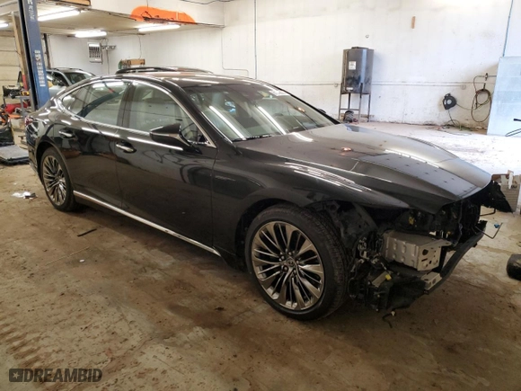2019 Lexus LS with VIN JTHC51FF6K5006583, listed as a Copart auction lot 81748074 with 98,323 mi miles and Salvage Title. Bid and sale history available at carsss.com. Image 4.