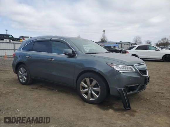 2014 Acura MDX Advance with VIN 5FRYD4H8XEB039386, listed as a Copart auction lot 48935905 with Not Provided miles and Salvage Title. Bid and sale history available at DreamBid. Image 4.