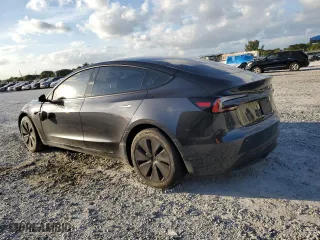 2024 Tesla Model 3 Long Range with VIN 5YJ3E1EB5RF729978, listed as a Copart auction lot 46510995 with 7,336 mi miles and Non Repairable. Bid and sale history available at carsss.com. Image 2.