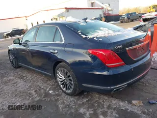 2018 Genesis G90 3.3T Premium with VIN KMHG34JA5JU043341, listed as a IAAI auction lot 41272841 with 33,527 mi miles. Bid and sale history available at carsss.com. Image 3.