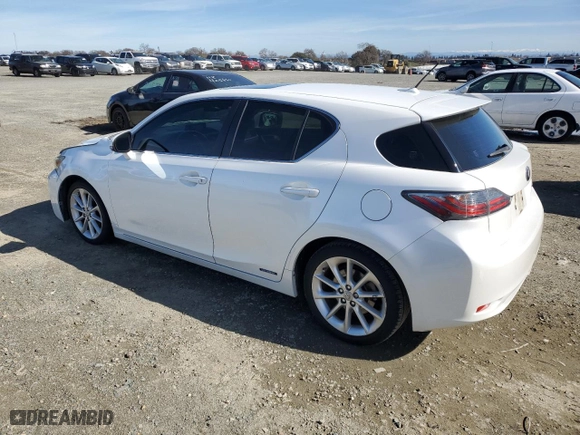 2012 Lexus CT 200h with VIN JTHKD5BH2C2110732, listed as a Copart auction lot 45756515 with 129381 miles and Salvage Title. Bid and sale history available at carsss.com. Image 2.