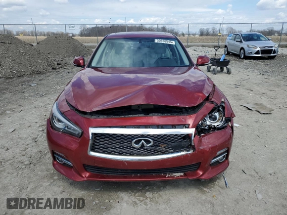 2014 Infiniti Q50 Premium with VIN JN1BV7AR4EM685459, listed as a Copart auction lot 50620545 with 85,351 mi miles and Salvage Title. Bid and sale history available at carsss.com. Image 5.