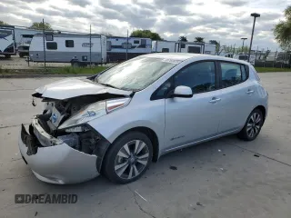 2015 Nissan LEAF SL with VIN 1N4AZ0CP3FC326441, listed as a Copart auction lot 50763835 with 120,373 mi miles and Salvage title. Bid and sale history available at DreamBid. Image 1.