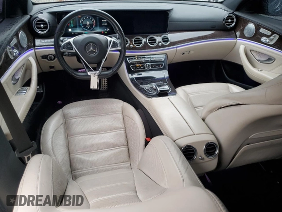 2017 Mercedes-Benz E-Class AMG E 43 with VIN WDDZF6EBXHA163981, listed as a Copart auction lot 80611534 with 85,528 mi miles and Salvage Title. Bid and sale history available at carsss.com. Image 8.