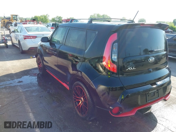 2015 Kia Soul + with VIN KNDJP3A51F7774348, listed as a IAAI auction lot 42016402 with 180,202 mi miles. Bid and sale history available at carsss.com. Image 3.