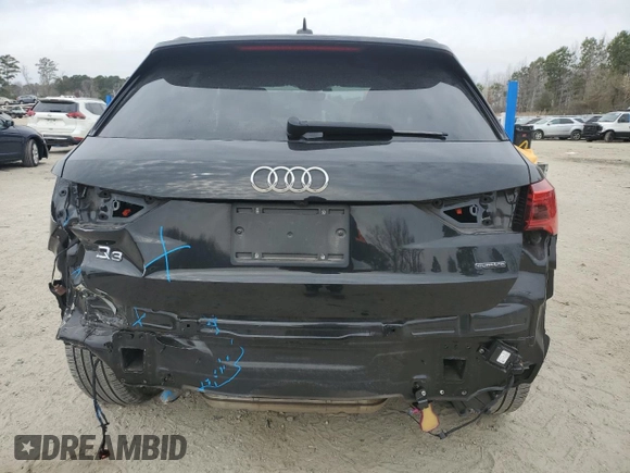 2022 Audi Q3 S line Premium Plus with VIN WA1EECF33N1054639, listed as a Copart auction lot 49807115 with 50,329 mi miles and Salvage Title. Bid and sale history available at carsss.com. Image 6.