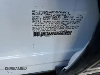 2022 Acura MDX Type S w/Advance Package with VIN 5J8YD8H81NL003058, listed as a Copart auction lot 51652394 with 0 mi miles. Bid and sale history available at carsss.com. Image 12.