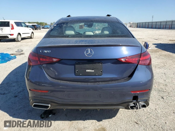 2024 Mercedes-Benz C 300 with VIN W1KAF4GB8RR226139, listed as a Copart auction lot 48610065 with Not Provided miles and Non Repairable. Bid and sale history available at DreamBid. Image 6.