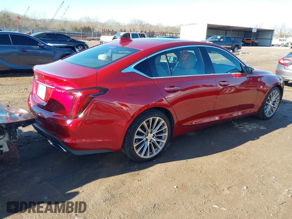 2021 Cadillac CT5 Premium Luxury with VIN 1G6DN5RK8M0117418, listed as a IAAI auction lot 41317069 with 6,982 mi miles and . Bid and sale history available at carsss.com. Image 4.