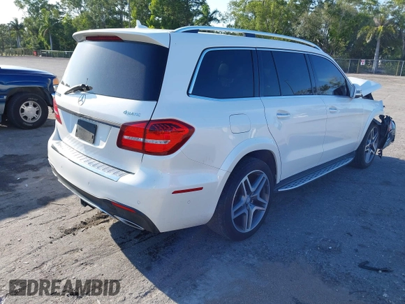 2017 Mercedes-Benz GLS 550 with VIN 4JGDF7DE4HA811719, listed as a IAAI auction lot 42039920 with 91,395 mi miles and . Bid and sale history available at DreamBid. Image 4.