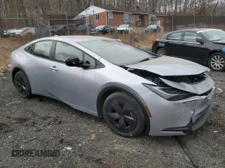 2024 Toyota Prius LE with VIN JTDACAAUXR3024496, listed as a Copart auction lot 43538785 with 21,217 mi miles and Salvage Title. Bid and sale history available at carsss.com. Image 4.