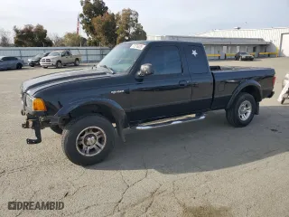 2002 Ford Ranger XL Fleet with VIN 1FTYR44V72PB53023, listed as a Copart auction lot 47576805 with 217,483 mi miles and Salvage Title. Bid and sale history available at carsss.com. Image 1.