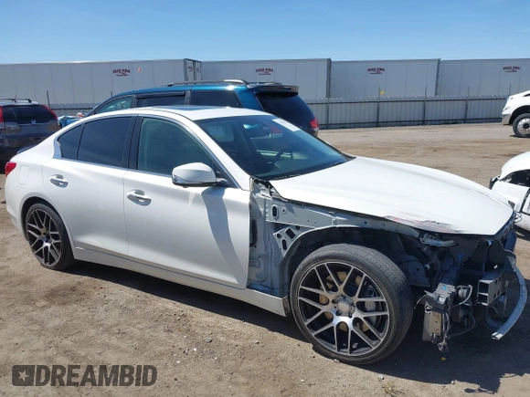 2014 Infiniti Q50 Hybrid Premium z VIN JN1AV7AP3EM690226, wystawiony jako IAAI lot #42259111 z przebiegiem 140 424 mil mil oraz . Historia ofert i sprzedaży dostępna na DreamBid. Obrazek 14.